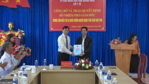 Sở Y tế trao QĐ bổ nhiệm PGĐ Trung tâm Điều trị và Nuôi dưỡng người bệnh tâm thần Kon Tum